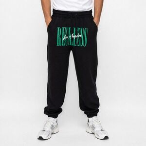 Young & Reckless Sweatpants Men's Size Medium Black Graphic Los Angeles Joggers